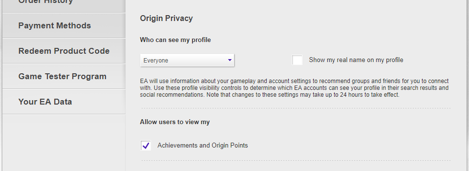 EA/Origin is Revealing Player's Real Life Names Online