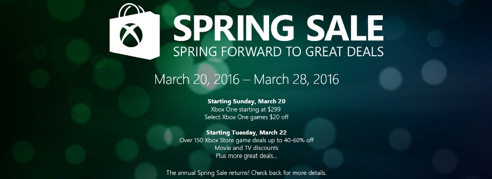 Xbox Spring Sale Launches March 20, Will Feature Over 150 Games