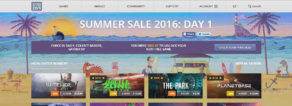 GOG's Summer Sale is Live