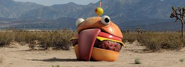 A Fortnite Burger Sign has Appeared in a California Desert